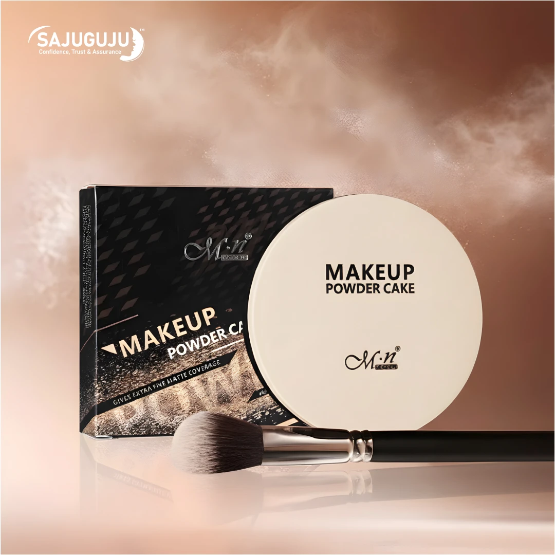 M.N MENOW Makeup Powder Cake: Extra Matte  Coverage for a Flawless Finish